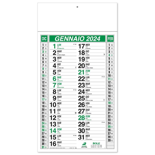 Calendario olandese 2024 125VE verde/nero Calendario olandese 2024 125VE verde/nero