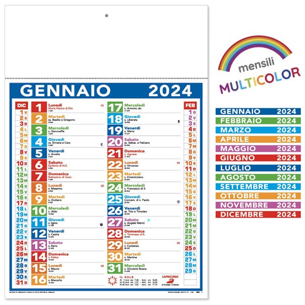 Calendario olandese 2024 143 multicolor Calendario olandese 2024 143 multicolor