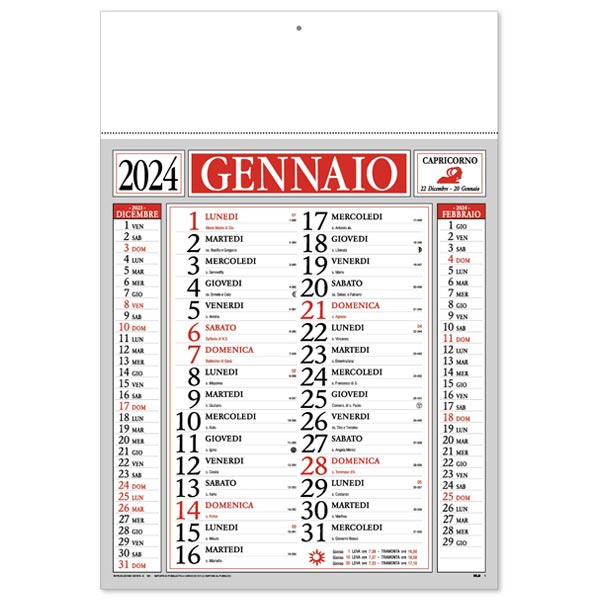 Calendario olandese 2024 161 rosso/nero Calendario olandese 2024 161 rosso/nero
