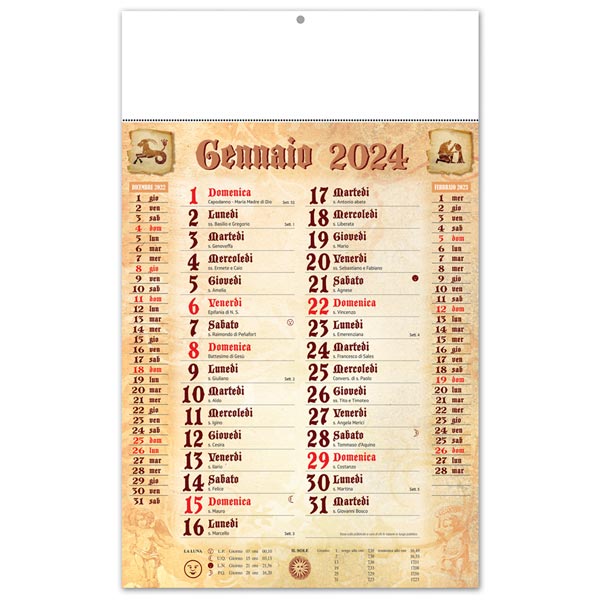 Calendario olandese 2025 259 Antico