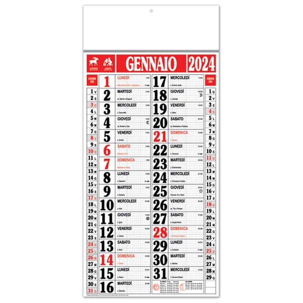 Calendario olandese 2024 264 Maxi Quadrettato 
