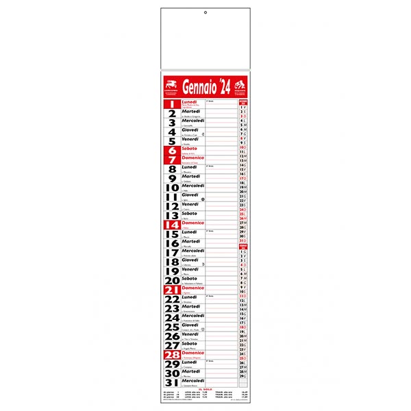 Calendario olandese 2024 C1491A rosso/nero Calendario olandese 2024 C1491A rosso/nero