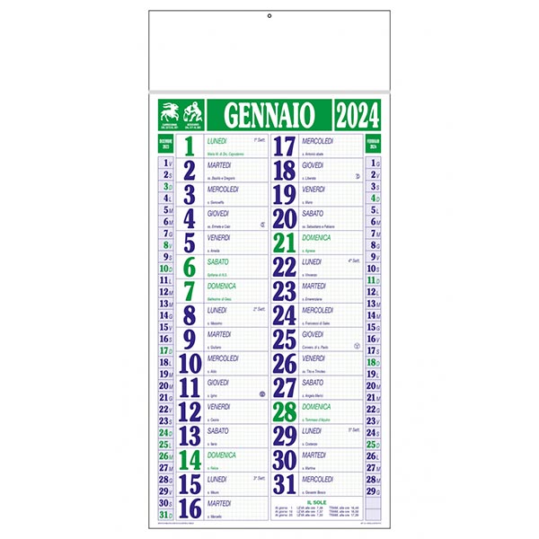 Calendario olandese 2024 C1691D verde/blu Calendario olandese 2024 C1691D verde/blu