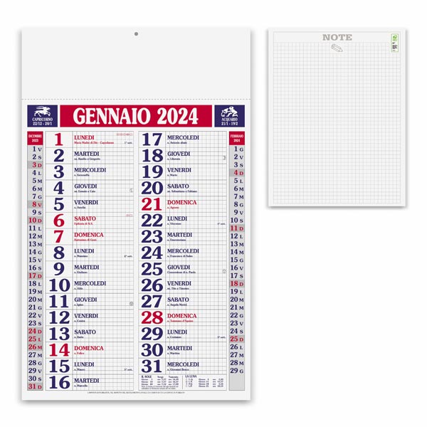 Calendario olandese 2024 PA610 Quadrettato Calendario olandese 2024 PA610 Quadrettato