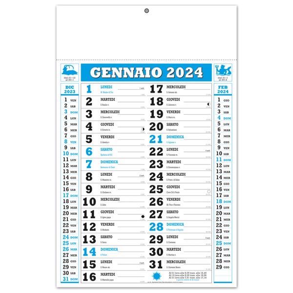 Calendario olandese 2024 261 Trimestrale Gigant Royal/Nero Calendario olandese 2024 261 Trimestrale Gigant Royal/Nero