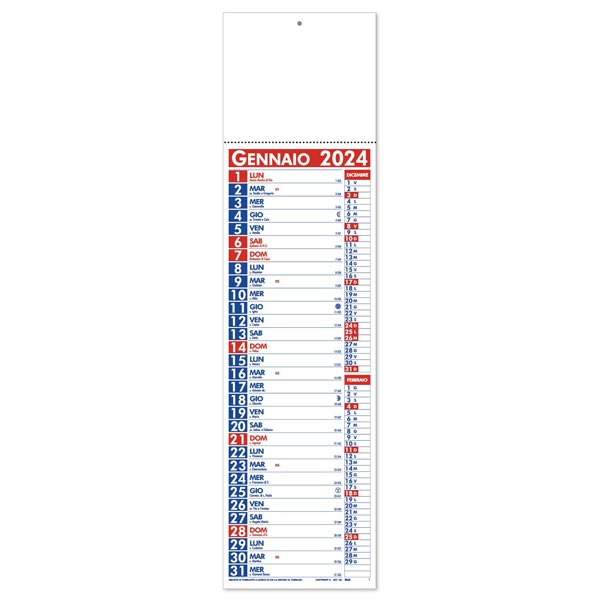 Calendario olandese silhouette 2024 102RO Cinesino Rosso/Blu Calendario olandese silhouette 2024 102RO Cinesino Rosso/Blu