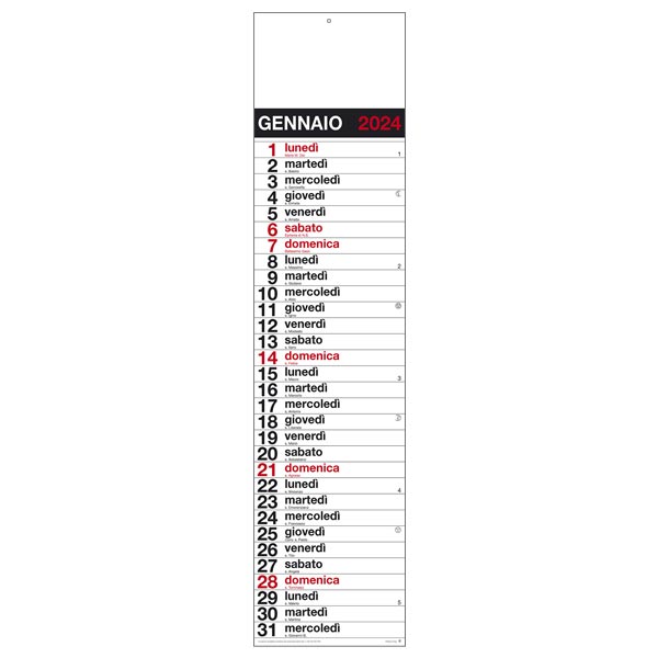 Calendario olandese silhouette 2024 815 rosso/nero Calendario olandese silhouette 2024 815 rosso/nero