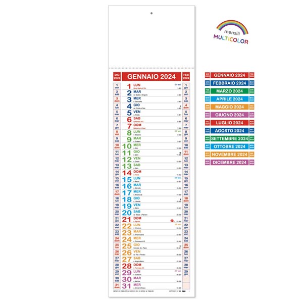 Calendario olandese silhouette 2024 105 Multicolor Calendario olandese silhouette 2024 105 Multicolor