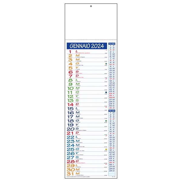 Calendario olandese silhouette multicolor 2024 C0390 Calendario olandese silhouette multicolor 2024 C0390